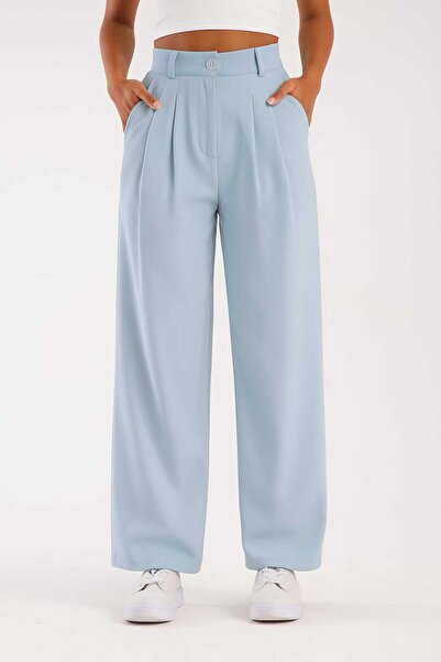 LAVA FASHION Women's Pleated Fabric high waist Palazzo Pants