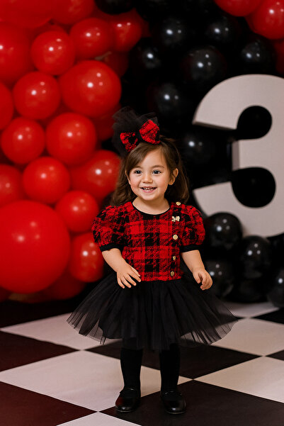 Tozpembebaby Tweed Red Dress