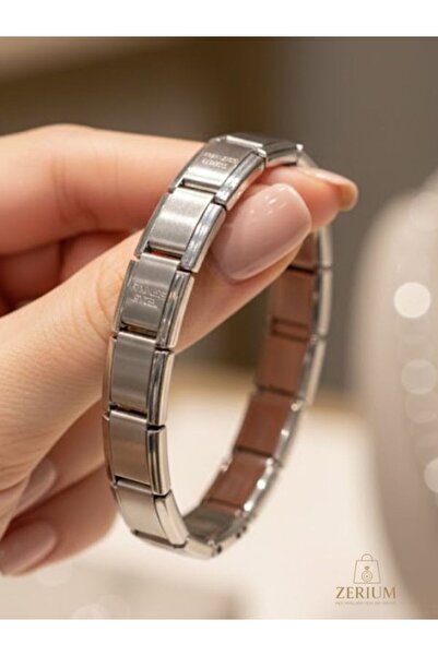 ZERİUM Esnek Tasarımlı Trend Çelik Denge & Enerji Bilekliği