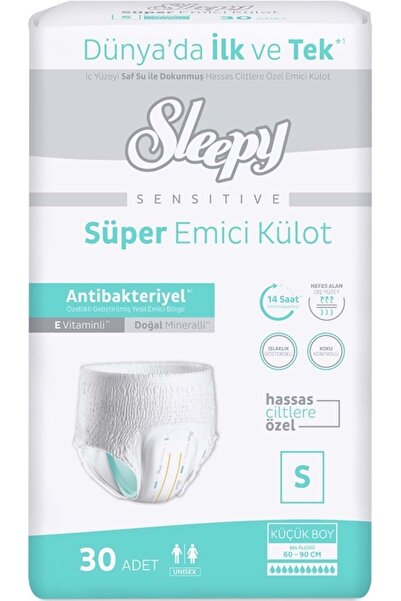 Sleepy Hasta Bezi Yetişkin Emici Külot S - Küçük - Small 30 Adet Tekli Pk