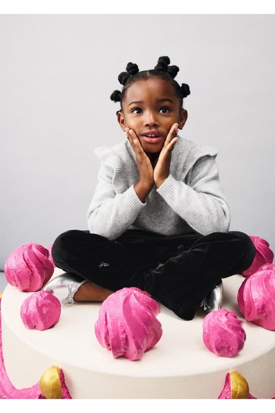 MANGO Baby Lureks volanlı kazak