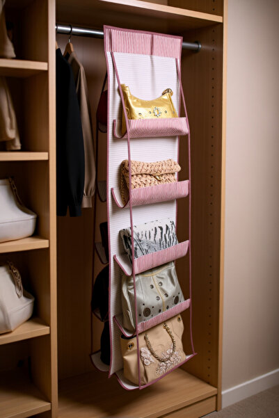 Keven Home Çanta Saklama Organizeri - 10 Cepli Çanta Düzenleyici - 125x37cm, ...