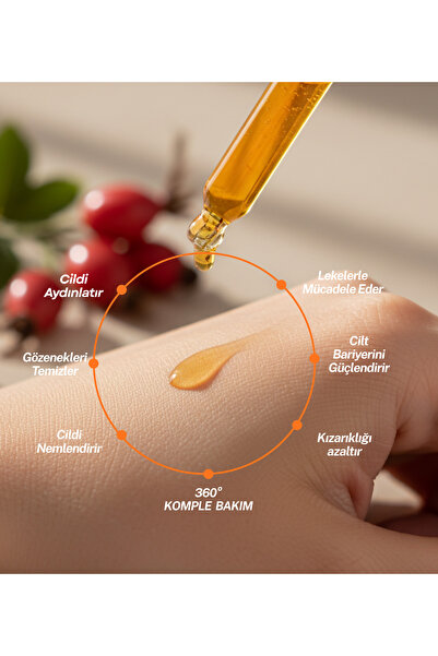 Yağevi Kuşburnu Çekirdeği Yağı 20 ml - Saf Soğuk Sıkım Kuşburnu Çekirdeği Yağı
