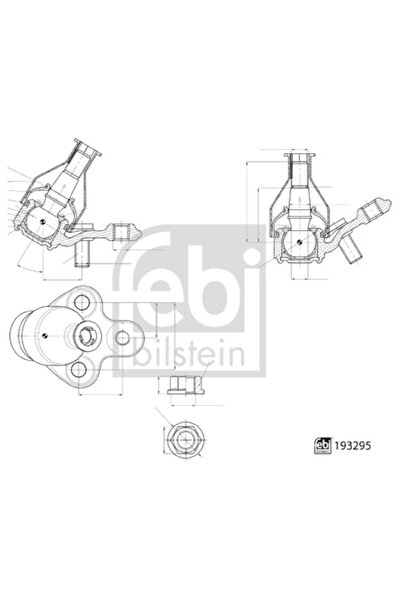 FEBI BILSTEIN Articulatie Sarcina/Ghidare Axa Fata Dreapta Suzuki Swace Toyot...