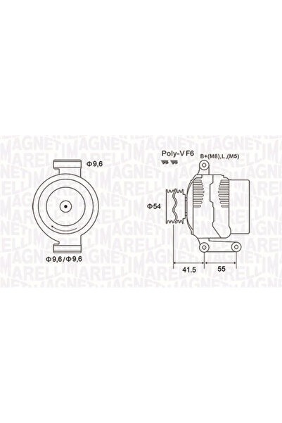 MAGNETI MARELLI Generator / Alternator Alfa Romeo Mito Fiat 500/Doblo Autouti...