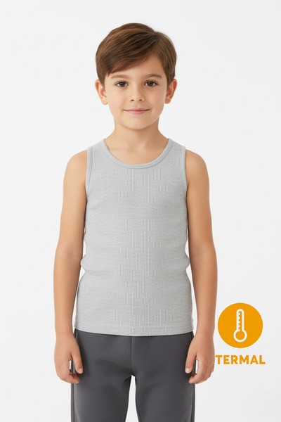 Gambino Gray Thermal Body and Undershirt for Baby Boy - Thick Strap