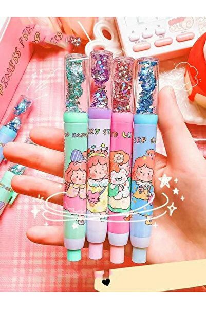 ÖZ OFİS Tatlı Kızlar Simli High Sürgülü Silgi 1 adet