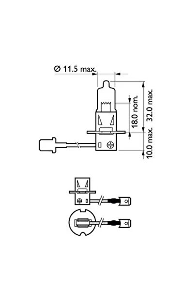 Philips Bulb, Headlight High Beam Opel Frontera A (u92) 1992-1998 Diesel