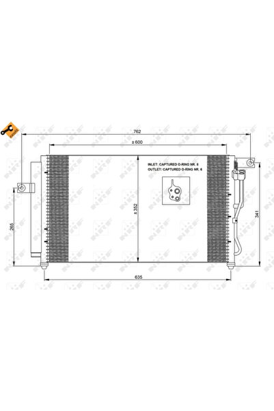 NRF Condensator Climatizare Hyundai Accent 3