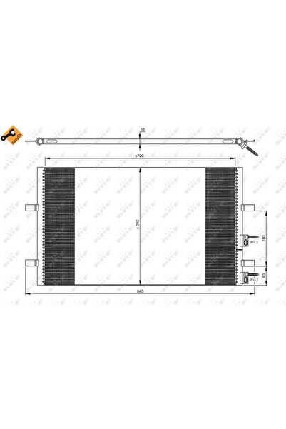 E-KRAFT Condensator Climatizare Ford Transit Tourneo Bus/Transit Bus/Transit ...