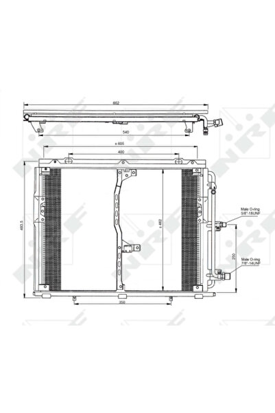 NRF Condensator, Climatizare 35229 Mercedes-Benz 124 Limuzina/S-Class/S-Class...