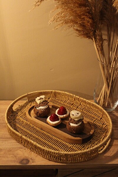 Paganca Wicker Rattan Oval Tray Large Size