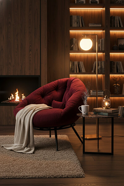 AVYNA Geniş Oturma Alanlı Modern Berjer Tekli Koltuk | Dinlenme & Kitap Okuma...