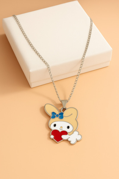 MakeWell قلادة أطفال مع قلادة كورومي هالو كيتي للأطفال مع قلادة كورومي