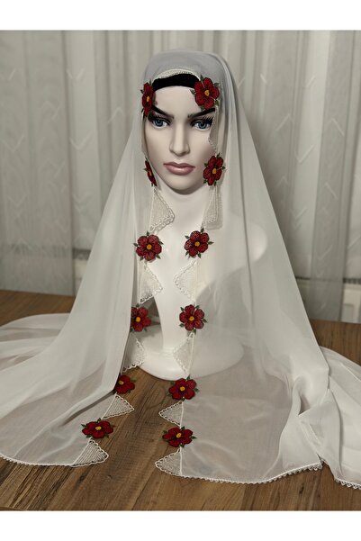 DEVSER Needle Embroidered Prayer Headscarf