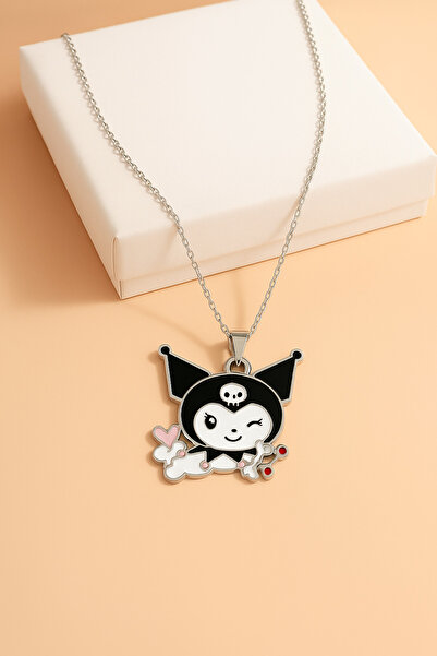 MakeWell Kuromi Hello Kity ve Uncicorn Tasarımlı Gümüş Kaplama Çocuk Kolye