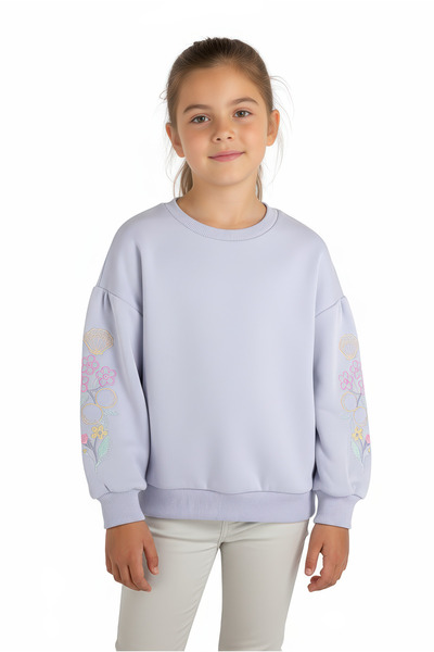 Kyron Κοριτσίστικο φούτερ με μωβ κέντημα