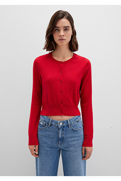 Mavi Rote Strickjacke mit eng anliegendem Schnitt 1710722-82054