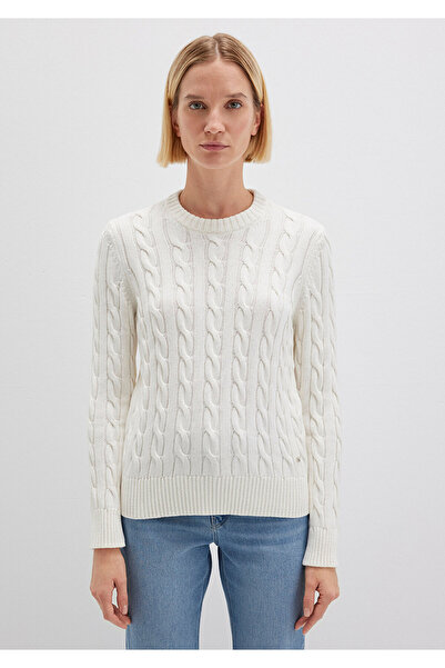 Mavi Silk Blend Crew Neck Ecru Sweater Slim Fit / Slim Fit 1710721-70057