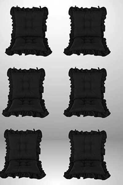 MoMMe SIRTLI SAÇAKLI SANDALYE MİNDERİ 45X45 CM 6'LI TAKIM