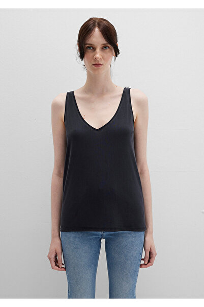 Mavi Lace Detailed Tencel Tm Black Modal Tank Top Slim Fit / Slim Fit 1613215-900