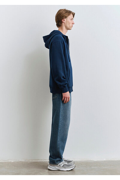 Mavi Φούτερ με φερμουάρ και κουκούλα Navy Blue 0S10392-89353