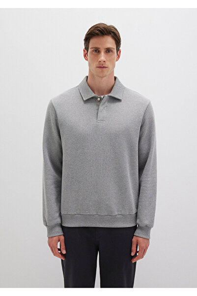 Mavi Graues Sweatshirt mit Polokragen 0S10420-80018