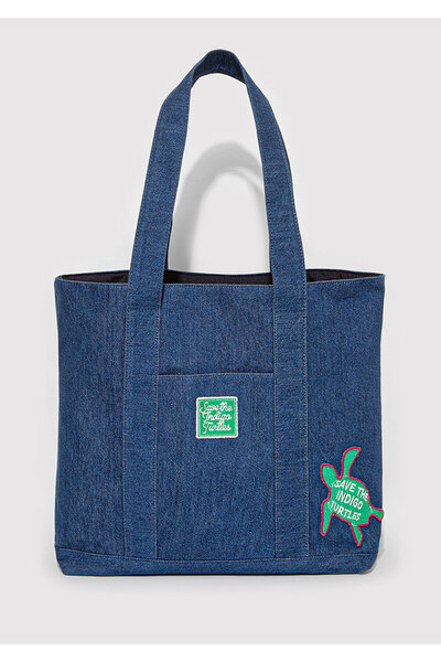 Mavi Indigo Turtles Denim Shoulder Bag 1913561-82050