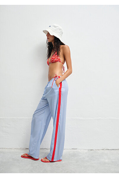 Mavi Baskılı Mavi Pantolon 1011049-90771