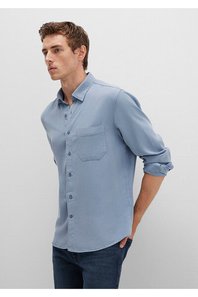Mavi Tencel TM Liyosel Gömlek Regular Fit / Normal Kesim 0211647-86584