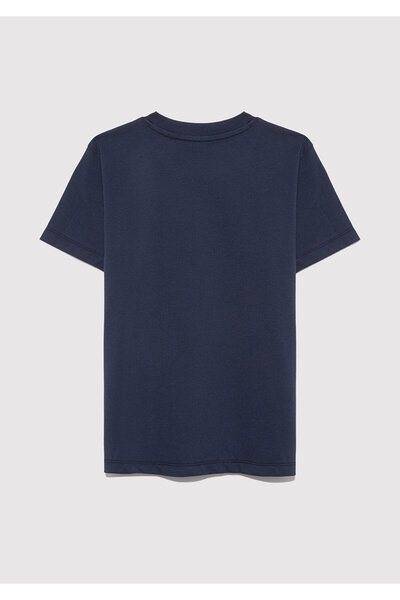 Mavi Μπλουζάκι με τυπωμένο λογότυπο Navy Blue Regular Fit / Normal Cut 6610030-82318