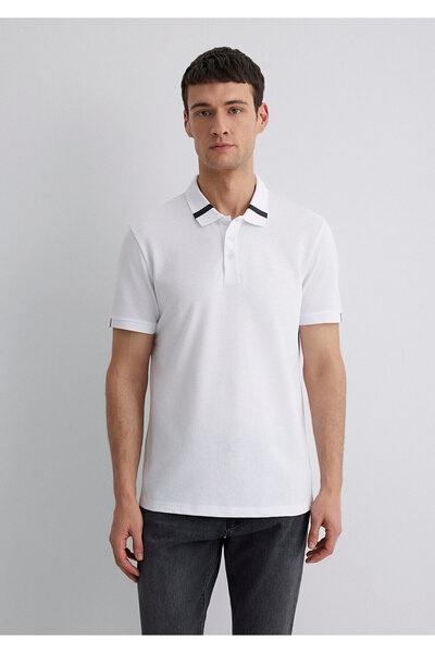 Mavi Weißes Polo-T-Shirt Regular Fit / Normaler Schnitt 0612651-620