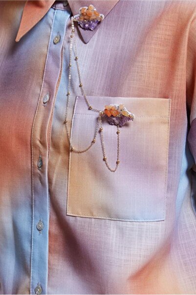 Alvina Linen Textured Broched Tunic 44627