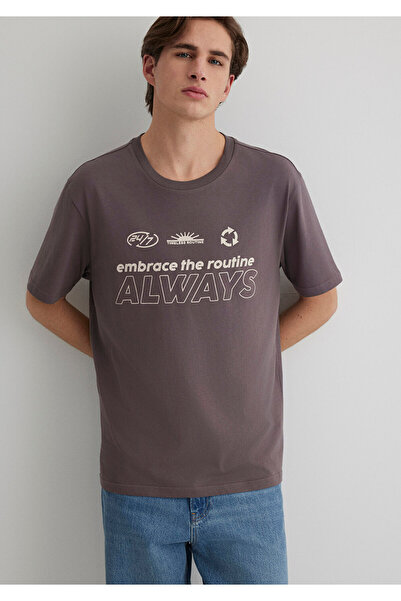 Mavi Πάντα εμπριμέ μωβ μπλουζάκι Loose Fit / Loose Relaxed Fit 0612722-86683