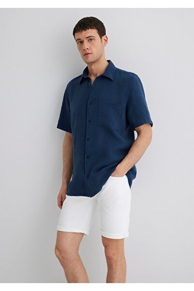 Mavi Navy Blue Linen Shirt Regular Fit / Regular Cut 0211473-82183