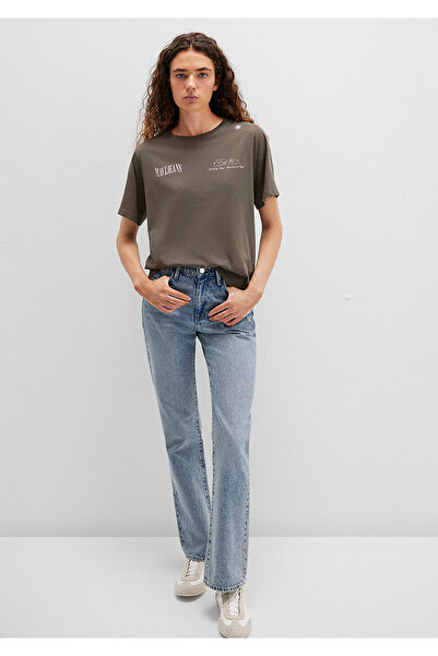 Mavi Πράσινο μπλουζάκι με στάμπα στην πλάτη Regular Fit / Regular Cut 1613487-71550