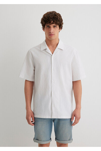 Mavi Gestreiftes graues Hemd, reguläre Passform / normaler Schnitt 0211495-70144