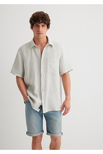 Mavi Men's Gray M0211473-70080 Short Sleeve Shirt