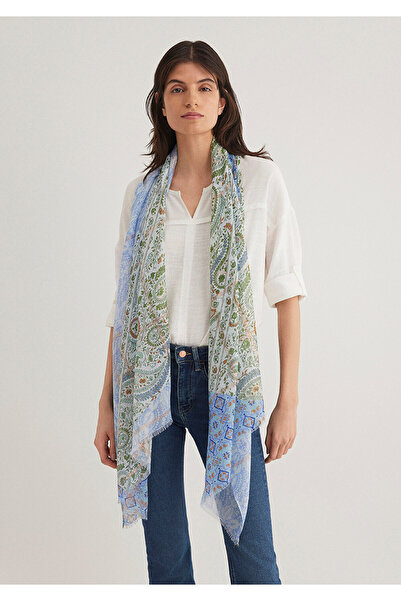 Mavi Baskılı Şal 1912954-82324