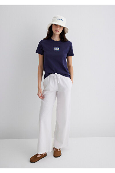 Mavi Μπλουζάκι με στάμπα με κακό μάτι με μπλε ναυτικό μπλουζάκι κανονική εφαρμογή / κανονική κοπή 1613442-70495