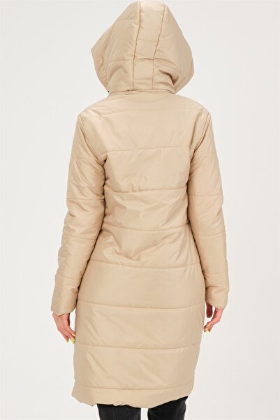 Dewberry Z6738 Coat-Beige