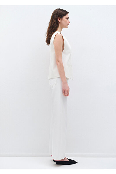 Mavi Linen Blended Ecru Vest Regular Fit 1110683-70057