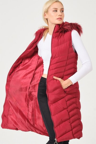 Dewberry Z6725 VESTĂ-ROȘU CLAR BORDO
