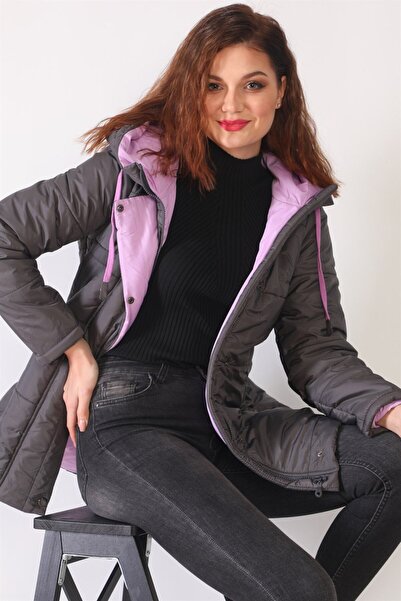 Dewberry Z6660 Women's Coat Anthracite