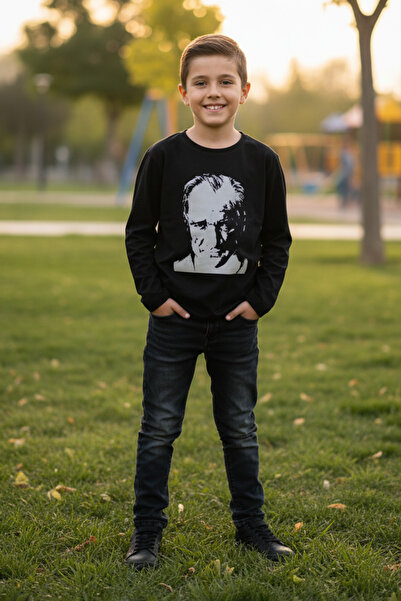 Fulla Moda Ataturk Printed Long Sleeve Unisex Kids Body