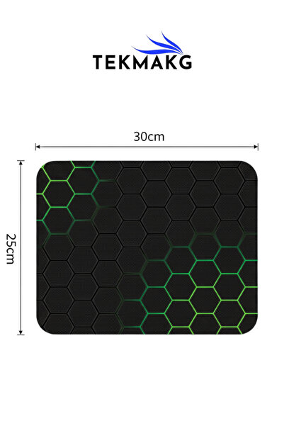 TEKMAKG Karbon Petek Desenli Profesyonel Mouse Pad Yüksek Hassasiyetli Kaymaz Taban 30x25