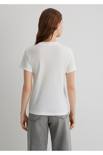 Mavi Semi Slim Off-White Γυναικείο T-shirt M 1613194 -70057