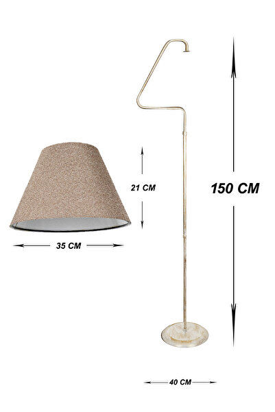 VENON Güven Avize Lambader Coude Krem Sarı Patine K.rengi