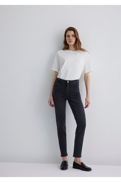 Mavi Cindy Gold Shape Anthracite Jean Trousers 100277-88608