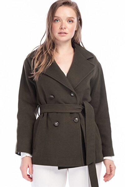 Dewberry Z6584 Coat-Khaki